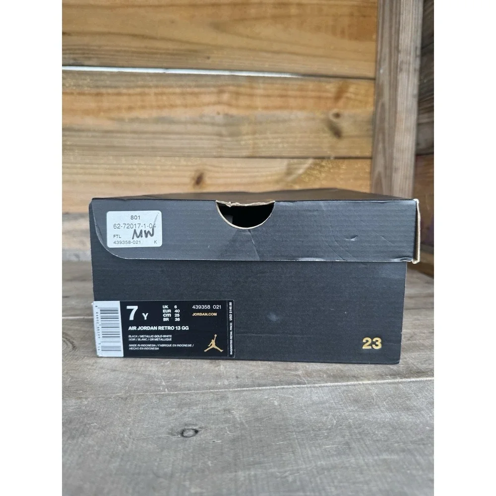 Size‎ 7Y - Jordan 13 Retro GG  Mid City of Flight Black White (439358-021)